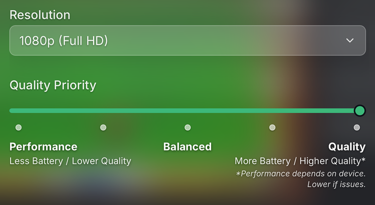 Full HD 1080p Streaming Quality